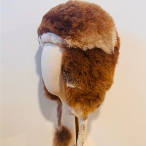 Kids Brown Alpaca Fur Trapper Hat – Genuine Alpaca Fur - NOT faux fur